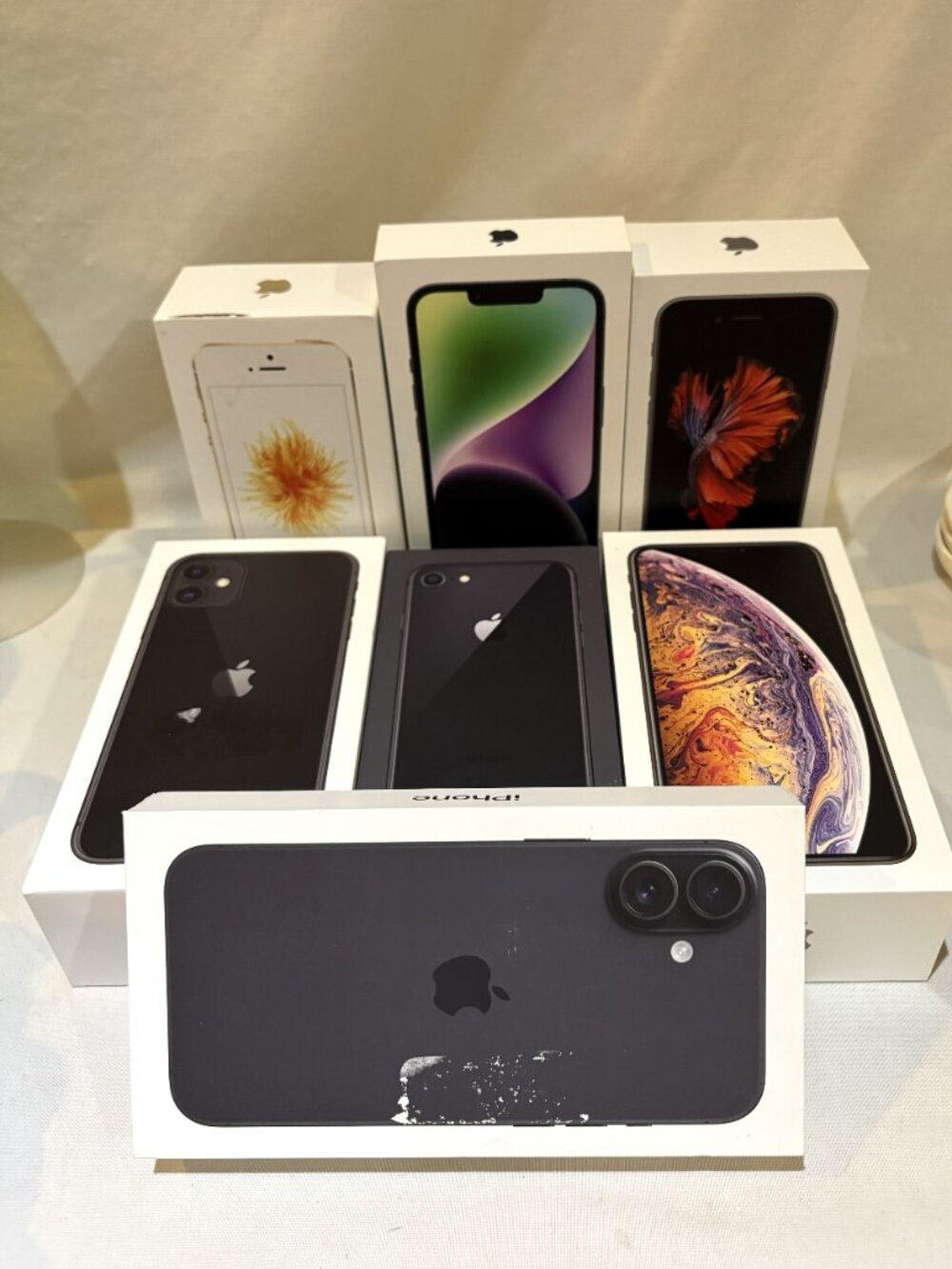 Lot of 7 Apple iPhone Empty Boxes
